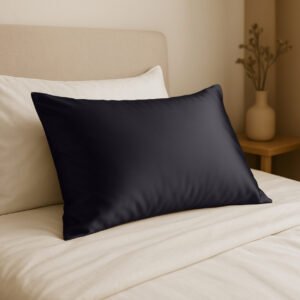 Black satin pillowcase