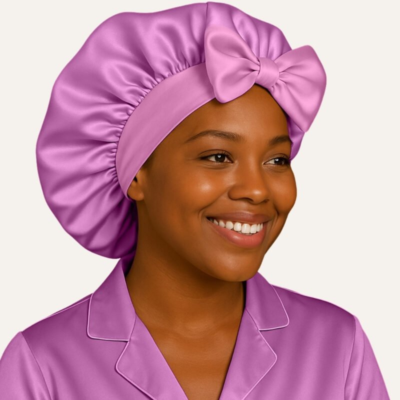 Lavender Pink satin bonnet for Satin Bonnet For Dreadlocks ​