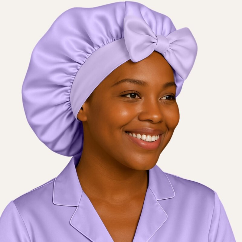 Lavender satin bonnet for Satin Bonnet For Dreadlocks ​