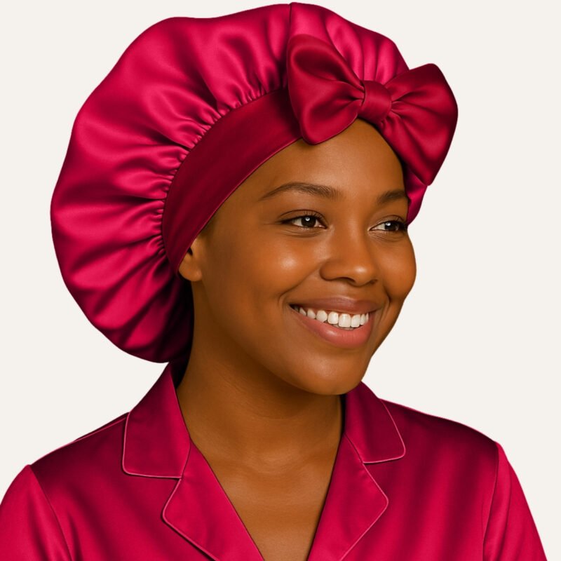 Light Burgundy satin bonnet for Satin Bonnet For Dreadlocks ​
