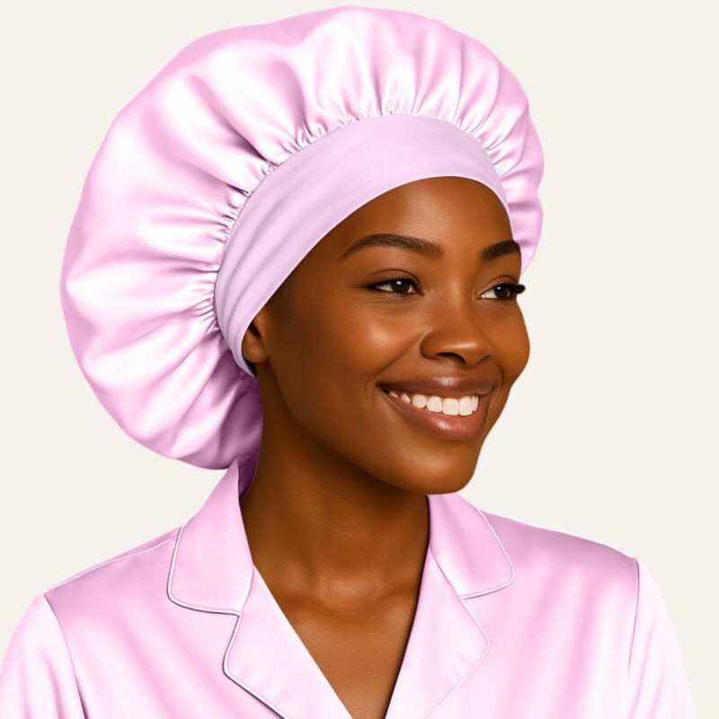 Light pink Extra Large satin bonnet