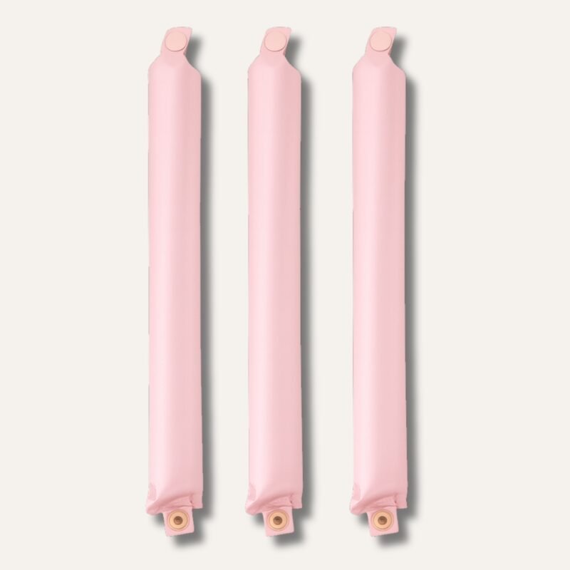 Pink Satin Pillow Hair Rollers