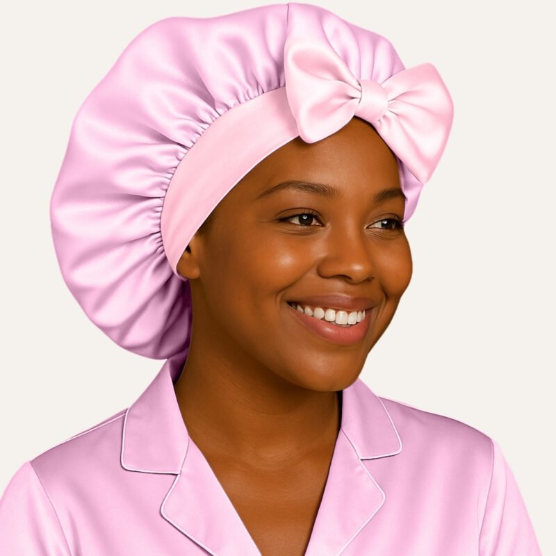 Pink satin bonnet for Satin Bonnet For Dreadlocks ​