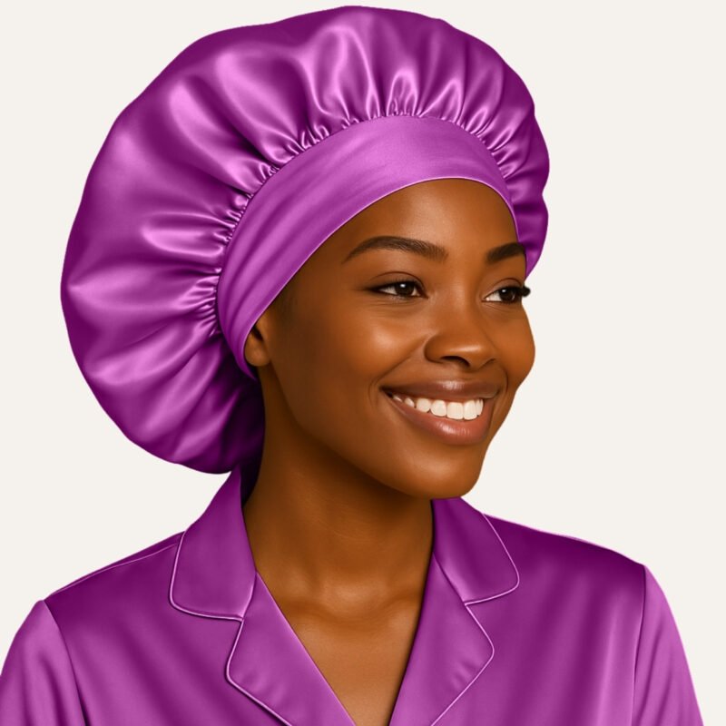 Purple Extra Large satin bonnet
