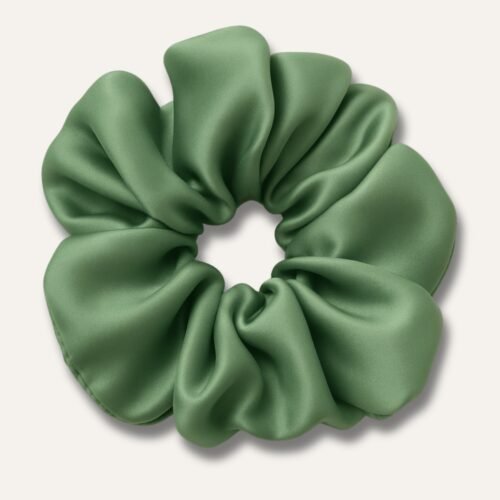 Light Green Oversized Satin Scrunchie​