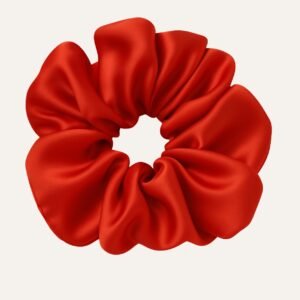 Red Oversized Satin Scrunchie​