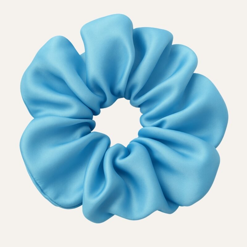 Sky Bue Oversized Satin Scrunchie​