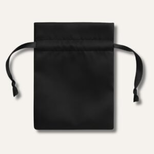 Black Satin Scrunchie Storage Bag