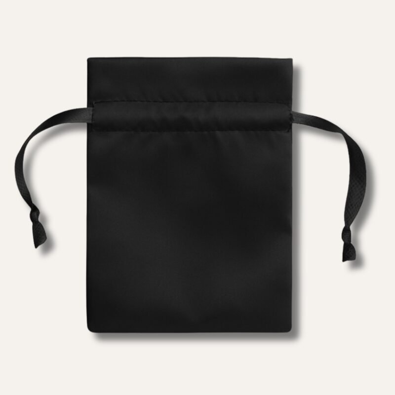 Black Satin Scrunchie Storage Bag