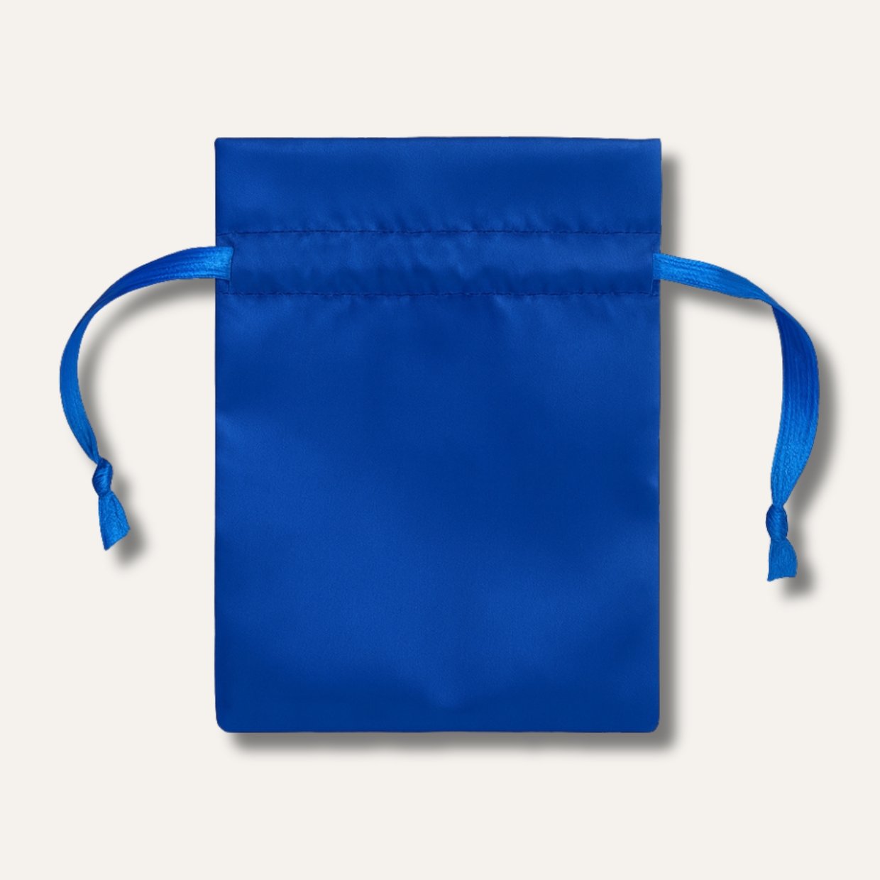 Blue Satin Scrunchie Storage Bag