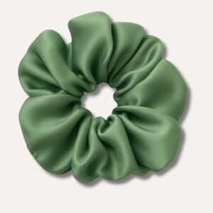 Light Green XL Big Satin Scrunchies