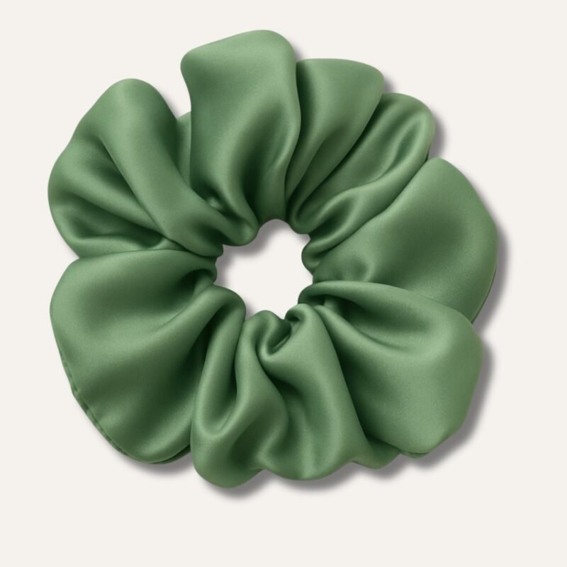 Light Green XL Big Satin Scrunchies