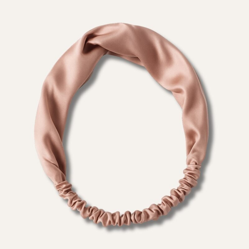 Light Pink Satin Scrunchie Headband