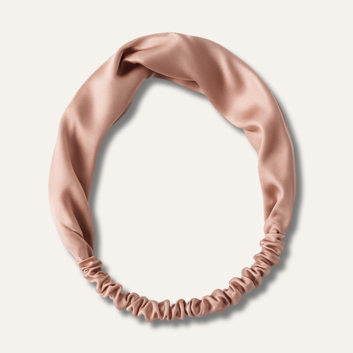Light Pink Satin Scrunchie Headband
