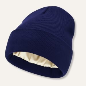 Navy Blue Satin Lined Winter Hats