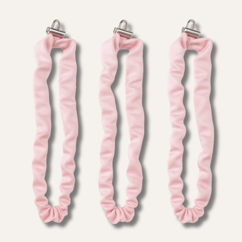 Pink Extra Long Adjustable Satin Scrunchie