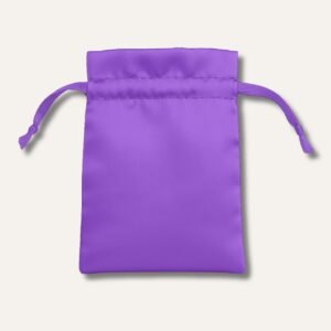 Purple Satin Scrunchie Storage Bag