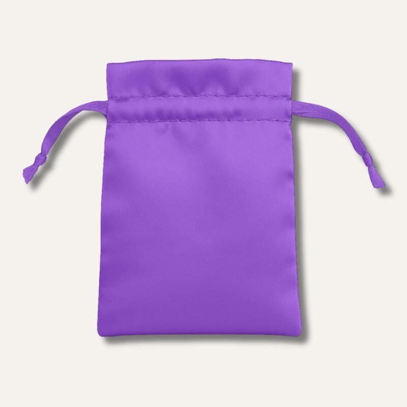 Purple Satin Scrunchie Storage Bag
