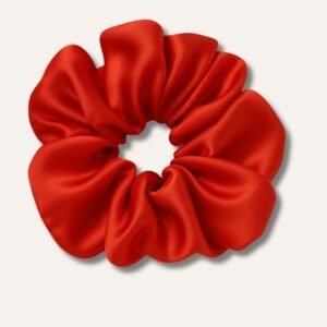 Red Extra XL Big Satin Scrunchies